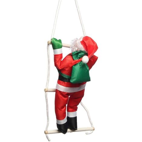 25 Weihnachtsmann-Wandbehang-Dekoration, Kletterseil-Anhänger, Stoff-Kletterleiter, cm, rot neue Leiter Weihnachtsbaumdekoration, eine Person