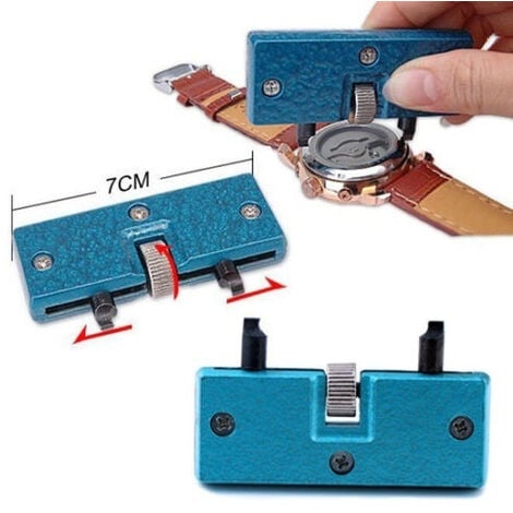 Rechteckig verstellbarer Uhrenrückseiten-Gehäusedeckel-Öffner-Entferner -Schraubenschlüssel-Reparatur-Set-Werkzeug