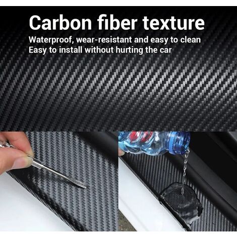 Nano-Carbon-Faser-Aufkleber, Seitenspiegel, Autopaste, Schutzstreifen, DIY,  kratzfeste, wasserdichte Schutzfolie (10 cm × 3 m, 1 Stück)