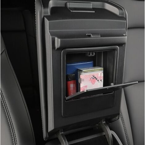 One-Touch Versteckte Aufbewahrungsbox (Carbon Edition) Entworfen für Tesla Model  3/Y Mittelkonsolen-Organizer-Armlehne 1pc