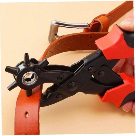3 Löcher) runde flache Werkzeug + Lederpiercing Gürtelstift Leder (dauerhaftes PIERCING Upgrade Piercing 3