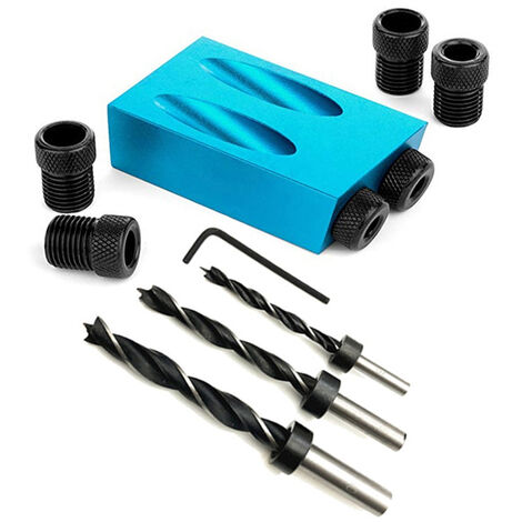 Dima per fori tascabili per la lavorazione del legno con punte da trapano da 6/8/10 mm per progetti di lavorazione del legno fai-da-te