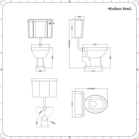 Inodoro WC Tradicional con Salida Horizontal&44 Cisterna y Tapa