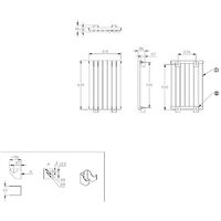 Hudson Reed Radiador Revive Horizontal con Calefacción de Diseño Moderno - Acabado Negro - Diseño de Columna - 635 x 413mm - 418W - Calefacción de Lujo