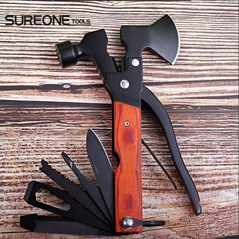 Hache de survie multifonction, marteau de chasse, camping, hache