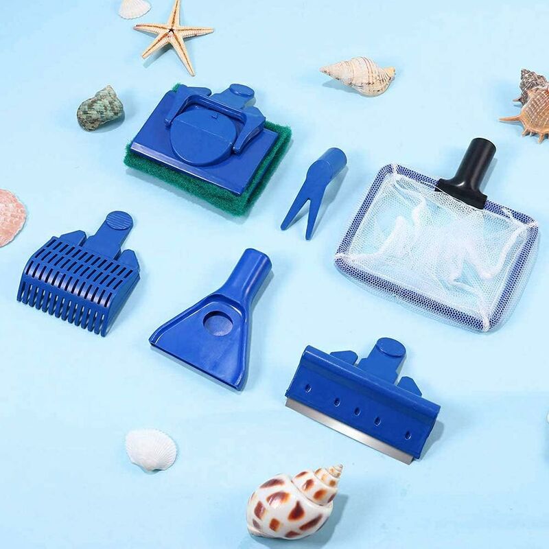 Kit de Nettoyage Aquarium avec Nettoyeurs d'algues, éponge