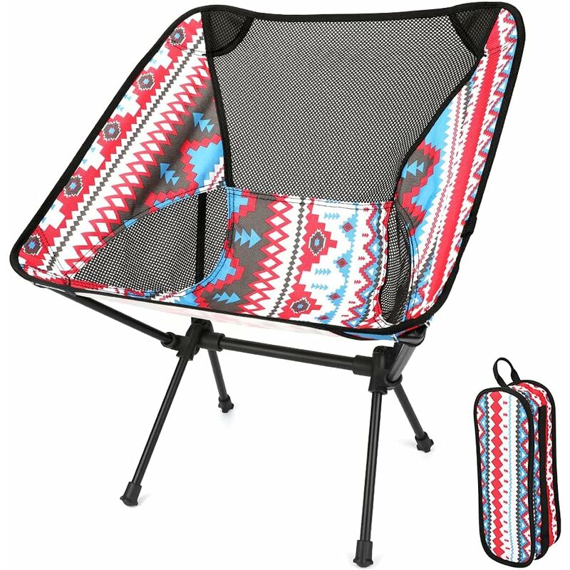 Generic Chaise de Camping Chaise d'Extérieur avec Sac de Rangement