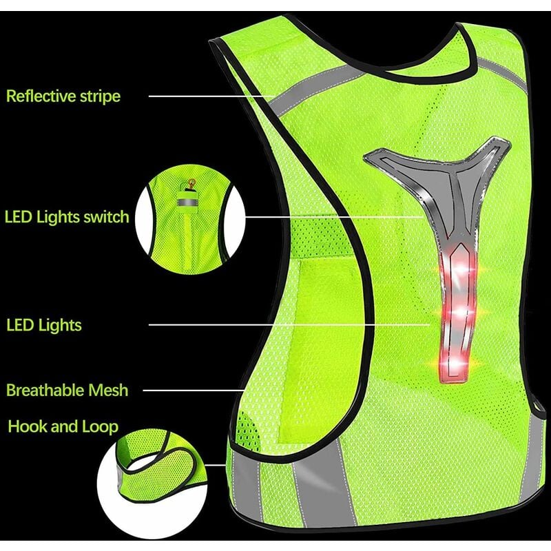 Gilet de Cyclisme Haute visibilité Course en Plein air Cyclisme Gilet de  sécurité réfléchissant réglable Sangle élastique Fluorescence Travail  Entier (Color : 03) : : Bricolage