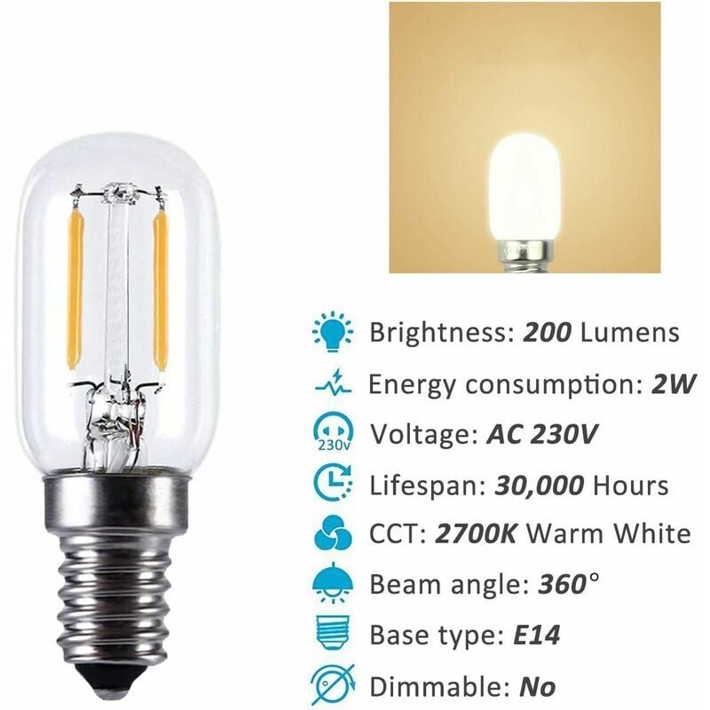 Ampoule LED G45 2W E14 Blanc Chaud professionnelle - Optonica, durable &  économique