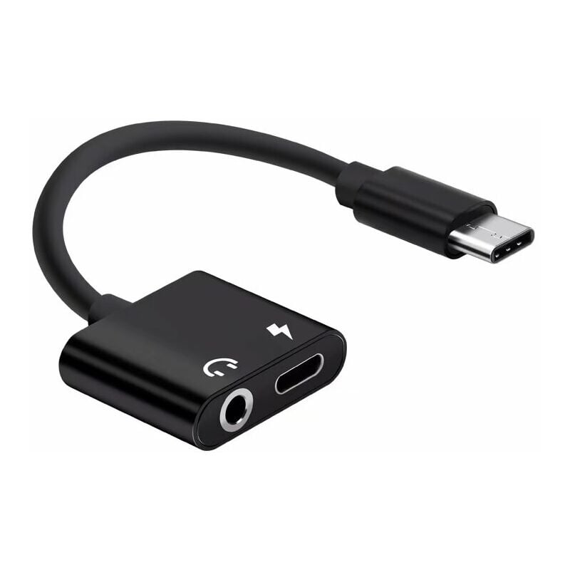 9€ sur Adaptateur DOUBLE USB type C 2 en 1 Chargeur + Ecouteurs
