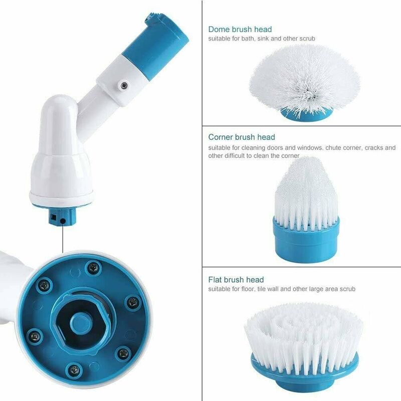 Brosse de nettoyage rotative Turbo Scrub Basic- Sans fil et électrique -  Avec 3