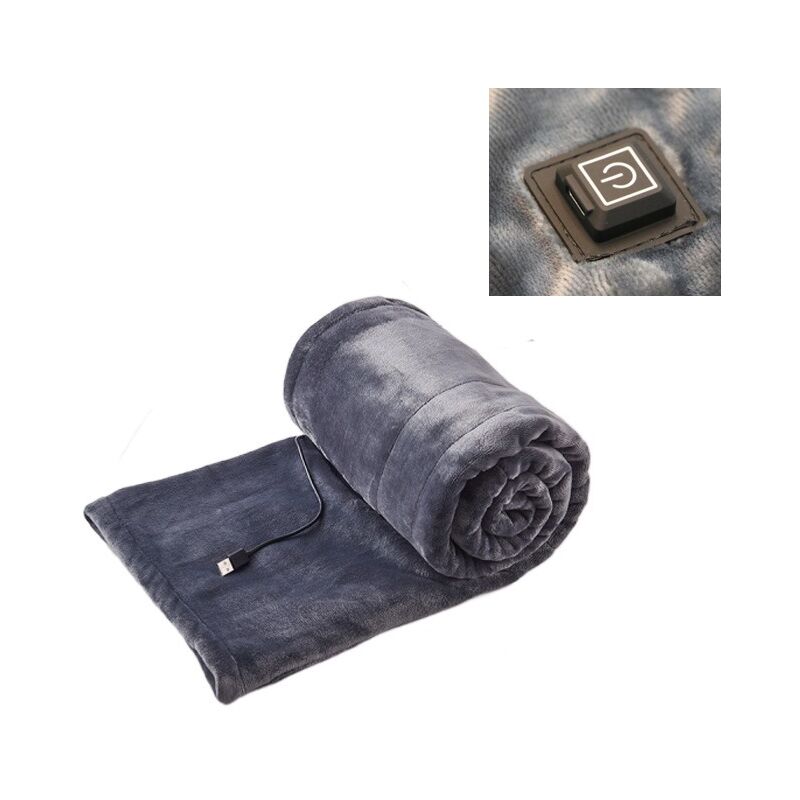 Couverture chauffante électrique Flanelle Polaire USB Poncho Chauffant sans  Fil Épaule et Cou Wrap Couverture pour Bureau à Domicile Voiture Voyage