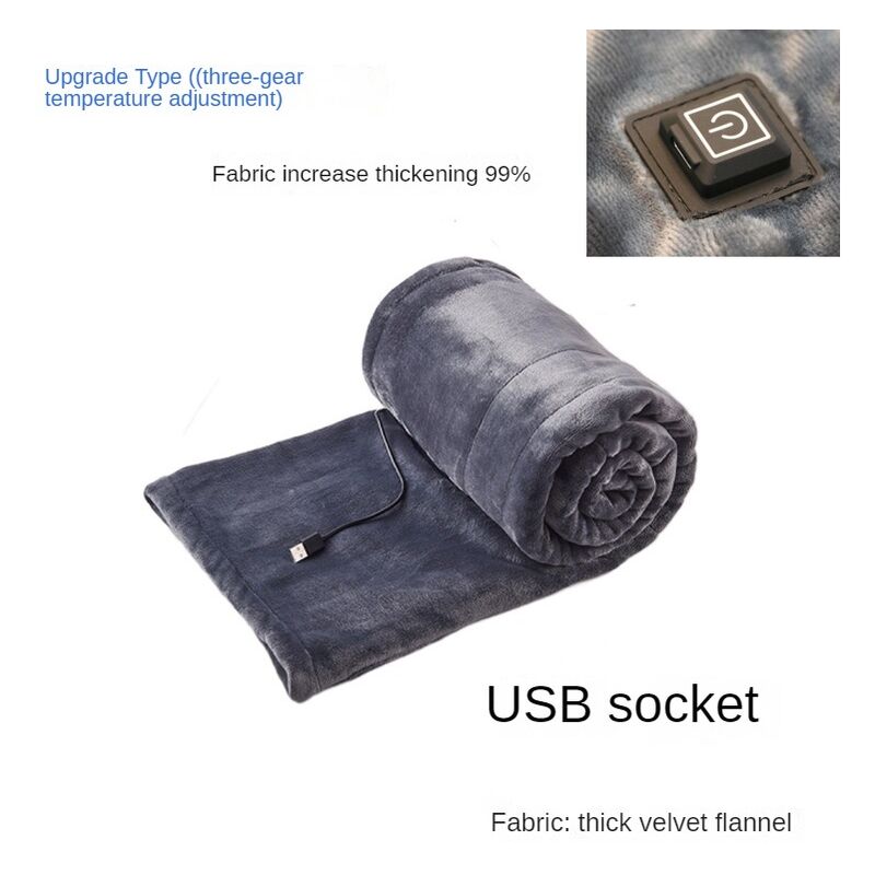 Grande couverture électrique USB 5 V alimentée par Power Bank chauffe-lit  d'hiver couverture chauffante USB chauffe-corps 