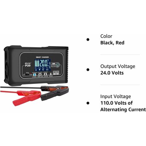 Chargeur intelligent pour batterie au Lithium et plomb-acide 12 V