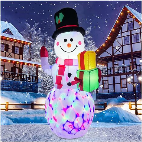 Bonhomme de neige lumineux gonflable géant pour Noël extérieur