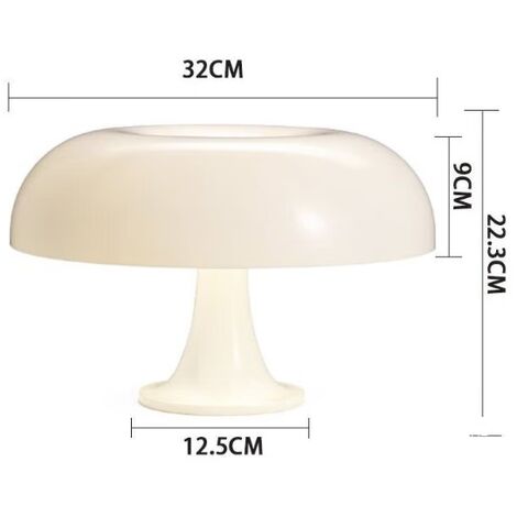 Champignon Lampe De Table-Moderne Simple Nordique-Chambre Chevet Atmosphère Lecture Lampe De Bureau-Blanc-Type De Prise