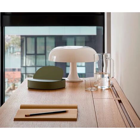 Champignon Lampe De Table-Moderne Simple Nordique-Chambre Chevet Atmosphère Lecture Lampe De Bureau-Blanc-Type De Prise