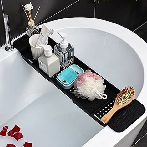 Ensemble d'accessoires de salle de bain,Plateau de baignoire extensible,  support de rangement antidérapant, organisateur