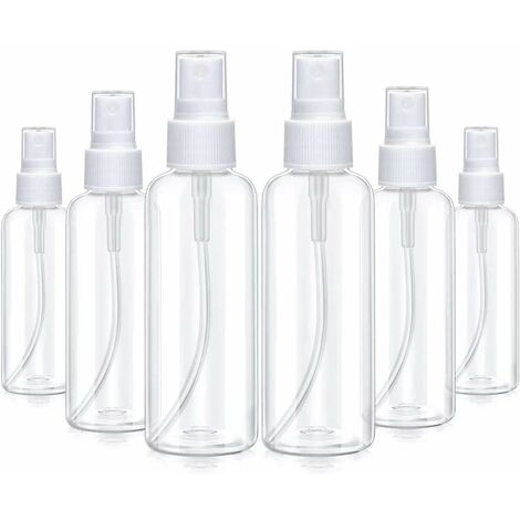 Relaxdays Spray vide en verre, lot de 6, 230 ml, jet puissant et large  brume, pour cheveux ou jardin, marron