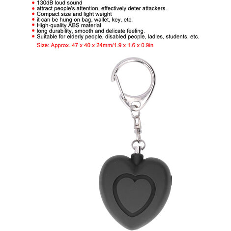 Ej.Life Porte Clé Siffleur, Localisateur de Clés, Commande vocale  Anti-Perte de l'appareil Sound Keychain Locator Finder avec lumière(Noir)