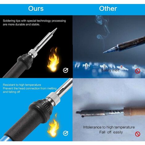 RF Electronique, Handskit 90W LED Kit de soudage numérique 220V avec  réglage de la température, soudeur électrique, outils de soudure à 4 fils
