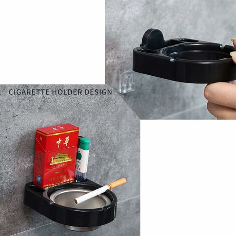 Mini Cendrier avec Couvercle Portable en Acier Inoxydable Cigare