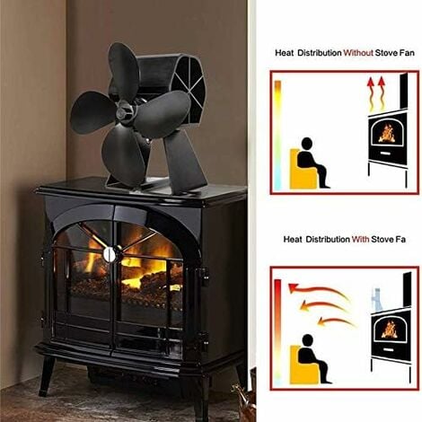 Ventilateur de poêle ventilateurs de poêle à bois ventilateur de cheminée  aluminium alimenté par la chaleur