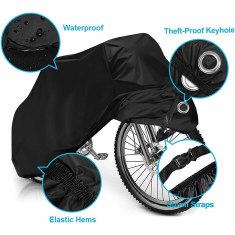 Housse de Protection pour Vélo Imperméable Anti-Pluie Anti-poussière  Anti-Chaleur Bâche de Moto Bicyclette Vélo