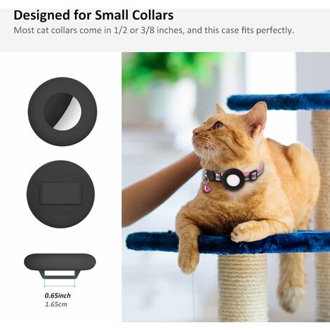 Support de collier de chat Airtag pour Apple Air Tag Porte-collier de chat  à moins de 1/2 pouce, porte-collier pour chien Airtag, étiquette d'air de 2  packs