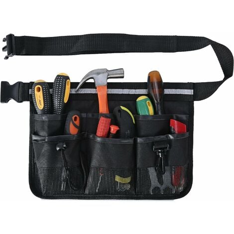 Rouleau à outils en toile cirée avec 14 compartiments Sac de rangement à  outils portable Cadeau pour artisans et bricoleurs GJB011, marron