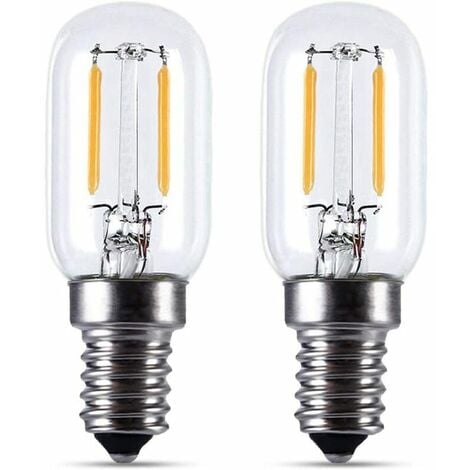2pcs Ampoule LED E14- Ampoule réfrigérateur LED2W, T22, 200LM, équivalent à  une lampe à incandescence 15W