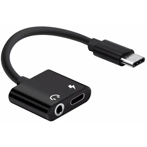 Adaptateur USB C vers 3,5 mm pour Casque et Charge,Adaptateur Audio 2 en 1