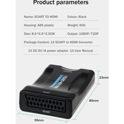 Convertisseur HDMI vers Péritel Plug & Play
