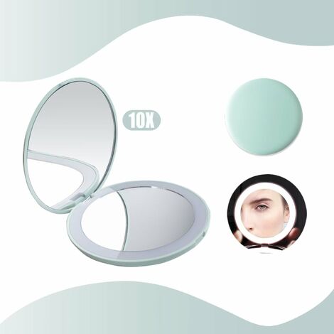 Mirlux Miroir de maquillage avec éclairage LED - Grossissement 10x