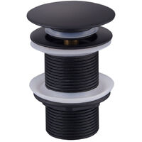 Promotion Bonde de Vidage Pop Up, Bonde Pop Up Sans Trop Plein, Universel Bonde de Lavabo Pop Up, Bonde Lavabo, Bonde de Vidange Lavabo, Bonde Découlement Noir pour Lavabo et Lavabo