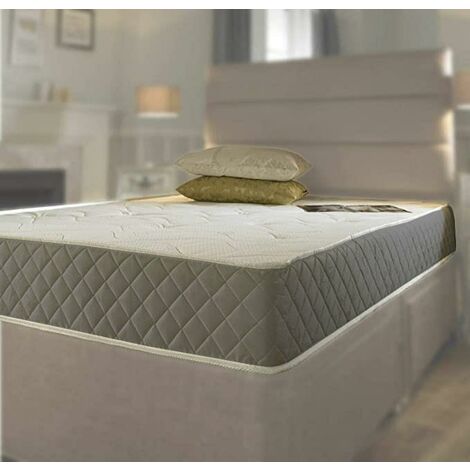 Starlight Beds - King Size Mattress. King Size Mattress Containing Springs With a Layer of Memory Fibre and Grey Border (5ft x 6ft6)