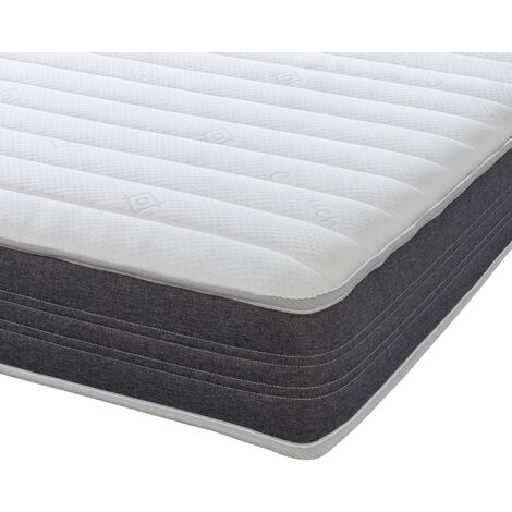 Extreme Comfort Sirocco Airflow Grey 18cms Deep Hybrid Spring & Memory Fibre Mattress, 4ft Small Double (4ft x 6ft3, 120cm x 190cm)