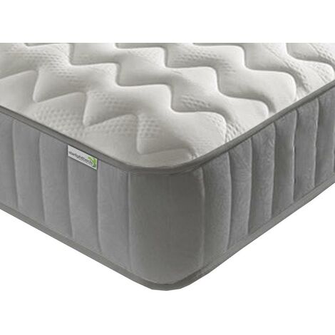 Starlight Beds Sprung Foam Free 9" Inch Deep Spring Memory Fibre Mattress, 4ft Small Double (120cm x 190cm)