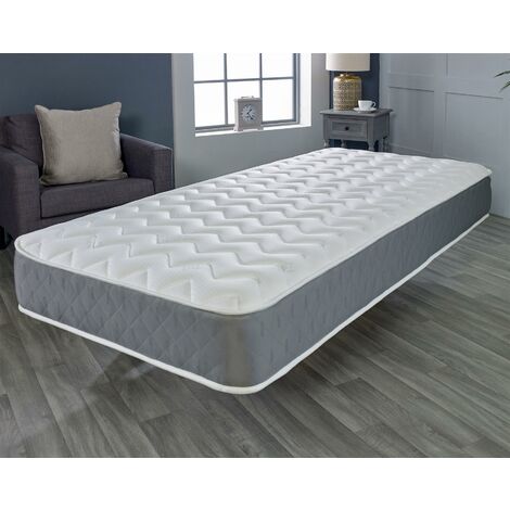 Starlight Beds – Small Double Mattress with Eco Fillings and Spring Unit. Foam Free 4ft Mattress with Comfort Sleep Surface and White Border.