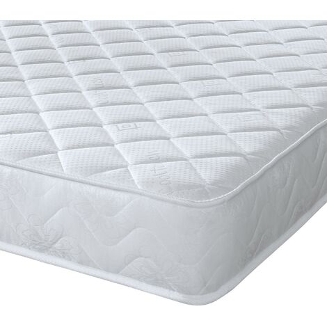 eXtreme Comfort Ltd Darcy Diamond Micro Quilted 9" Deep White Spring Mattress, 4ft6 Double 135cm x 190cm