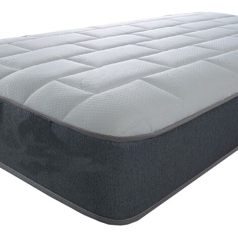 Extreme Comfort 7.5 deep Memory foam Cool touch Top panel with Grey border Spring Mattress, 3ft Single 90cm by 190cm (1/2)