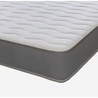 eXtreme Comfort Ltd Cooltouch Essentials Wave Grey Border Memory Foam and Spring Mattress, 4ft Small Double