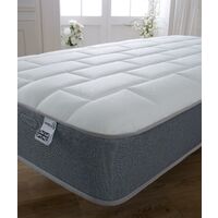Starlight Beds 7.5" deep Memory foam Cool touch Top panel with Grey border Spring Mattress, 2ft6 by 5ft9 Shorty 75cm by 175cm