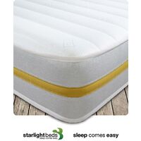 Starlight Beds – Shorty Mattress. Hybrid Shorty Memory Foam Mattress with Springs 2ft6 x 5ft9 STARLIGHT02 (Shorty Mattress – 75cm x 175cm)