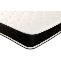 Starlight Beds Alphard Black Quilted Bonnell Sprung Memory Foam Mattress, 4ft Small Double