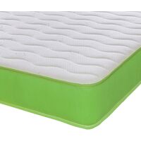 eXtrame Comfort ltd Cooltouch Essentials Green Border Memory Foam Mattress, 2ft6 by 5ft9 Shorty Small Single