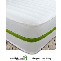 Starlight Beds – Single Mattress. Hybrid 8 inch Deep Single Eco Friendly Mattress with Memory Fibre and Springs. 3ft x 6ft3 (STARLIGHT 06)