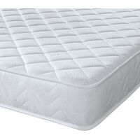 eXtreme Comfort Ltd Darcy Diamond Micro Quilted 9" Deep White Spring Mattress, 3ft Single 90cm x 190cm