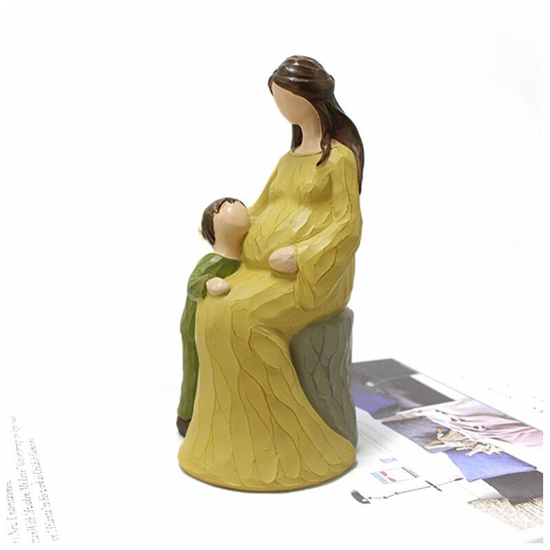 Adornos de estatua para madre e hijo, decoraciones de mesa para el hogar, regalos para el día de la madre, artesanías de resina