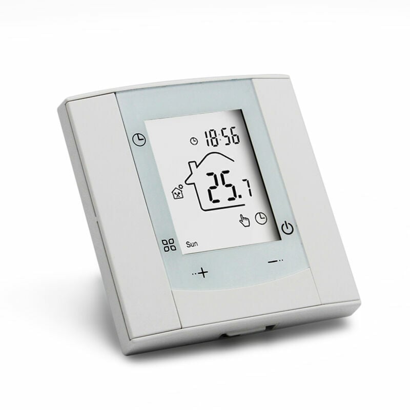 Herramienta de control inteligente del regulador de temperatura del termostato por botones de control inteligente de temperatura Home Switch Inteligente Life Hotel multifuncion Temperatura, Blanco, GC